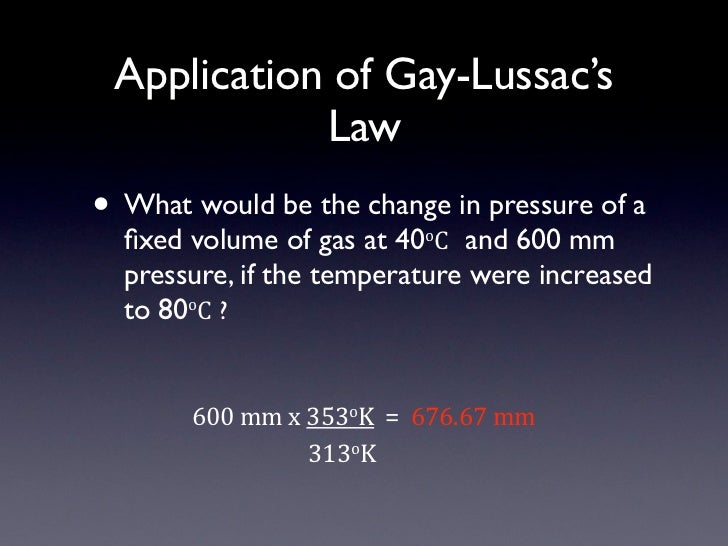 application gay law lussacs Application gay law lussacs